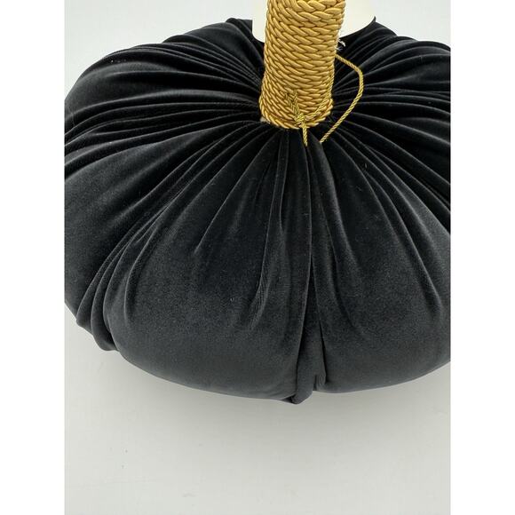 Threshold Pumpkin Shaped Velvet Decorative Fall Halloween Throw Pillow 12"X9" - Picture 3 of 9